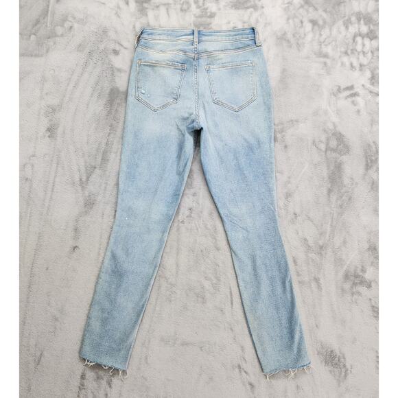 Old Navy Jeans Womens 6 Blue Extra High Rise Rockstar Super Skinny 360 Stretch - Picture 2 of 10